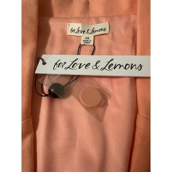 NWT For Love & Lemons Coral Cropped Blazer Sz XS - Picture 3 of 10